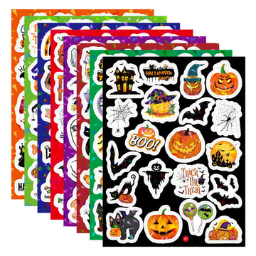 Autocollants 160 feuilles stickers scrapbooking vintage exquis album carnet déco autocollants thème de l'Halloween thèmes vacances